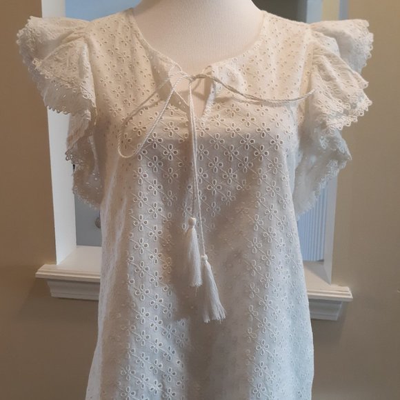 Blu Pepper Tops - FINAL Blu Pepper Spring/Summer Top NWOT White S